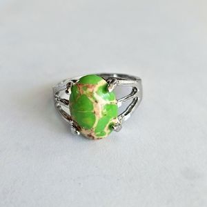 RARE COPPER GREEN TURQUOISE NEW UNISEX SIZE  8.5 RING